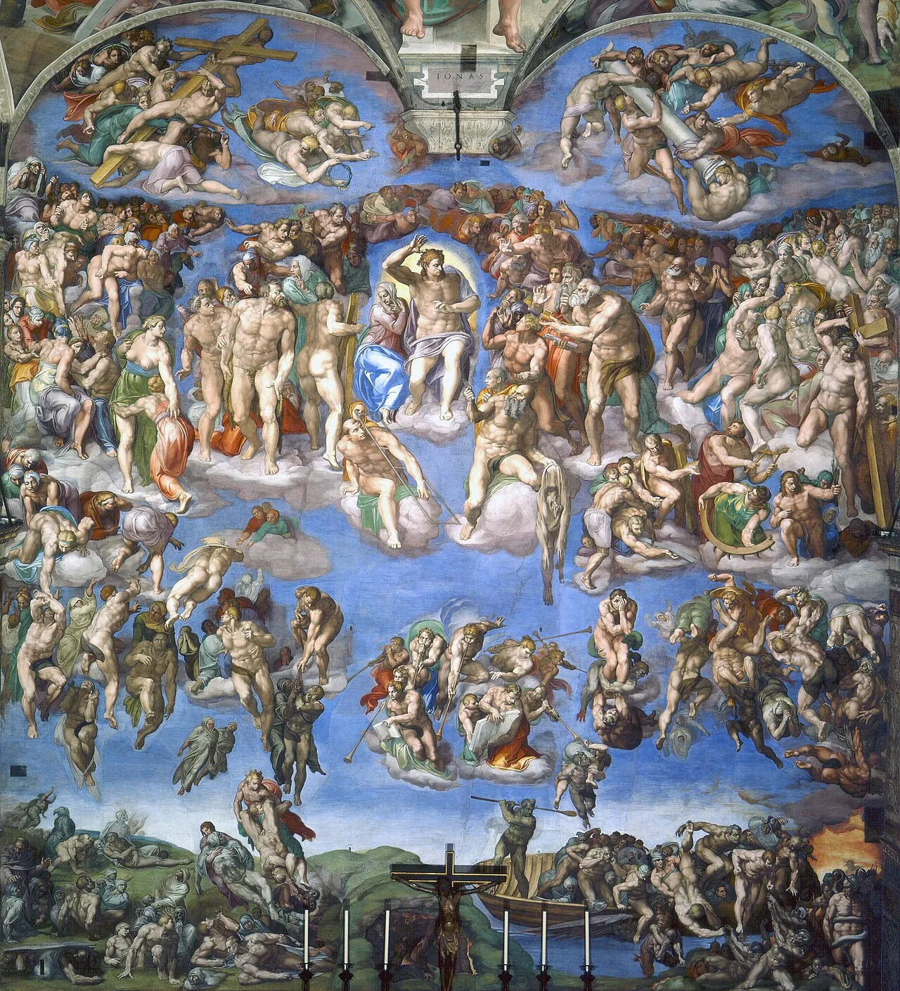 Giudizio Universale (1536-1541) — opera originale di Michelangelo Buonarroti, disponibile come falso d'autore dipinto a mano