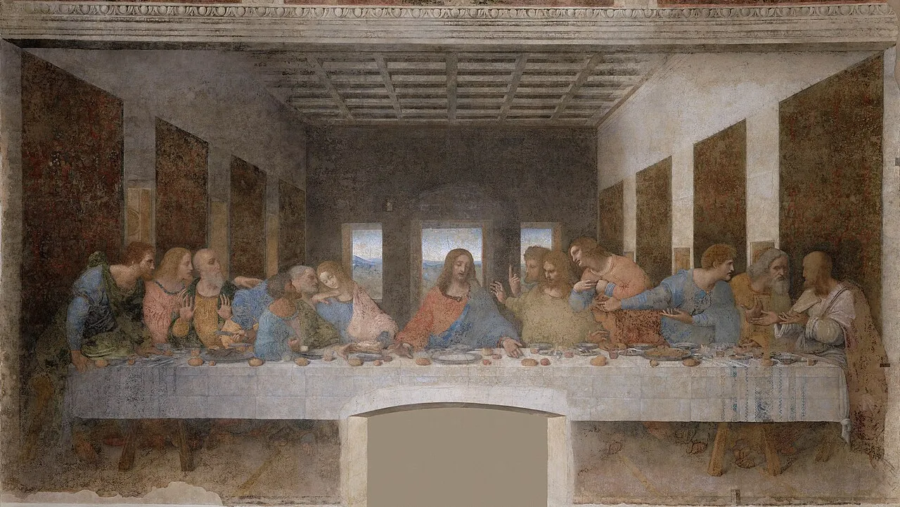 Ultima Cena (Cenacolo) (1495-1498) — opera originale di Leonardo da Vinci, disponibile come falso d'autore dipinto a mano