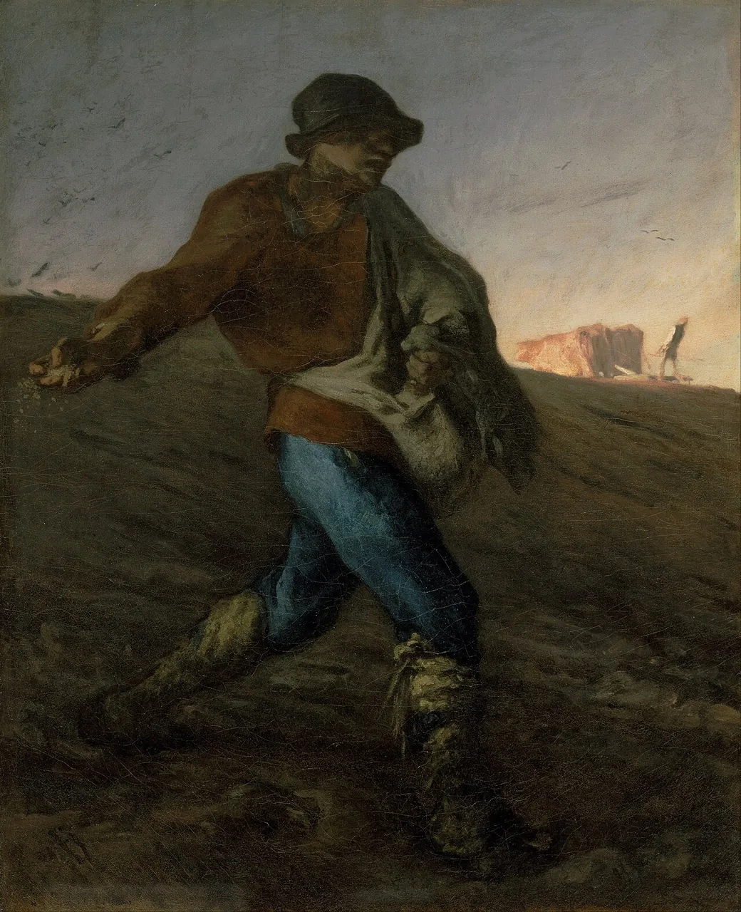 Il seminatore (1850) — opera originale di Jean-François Millet, disponibile come falso d'autore dipinto a mano