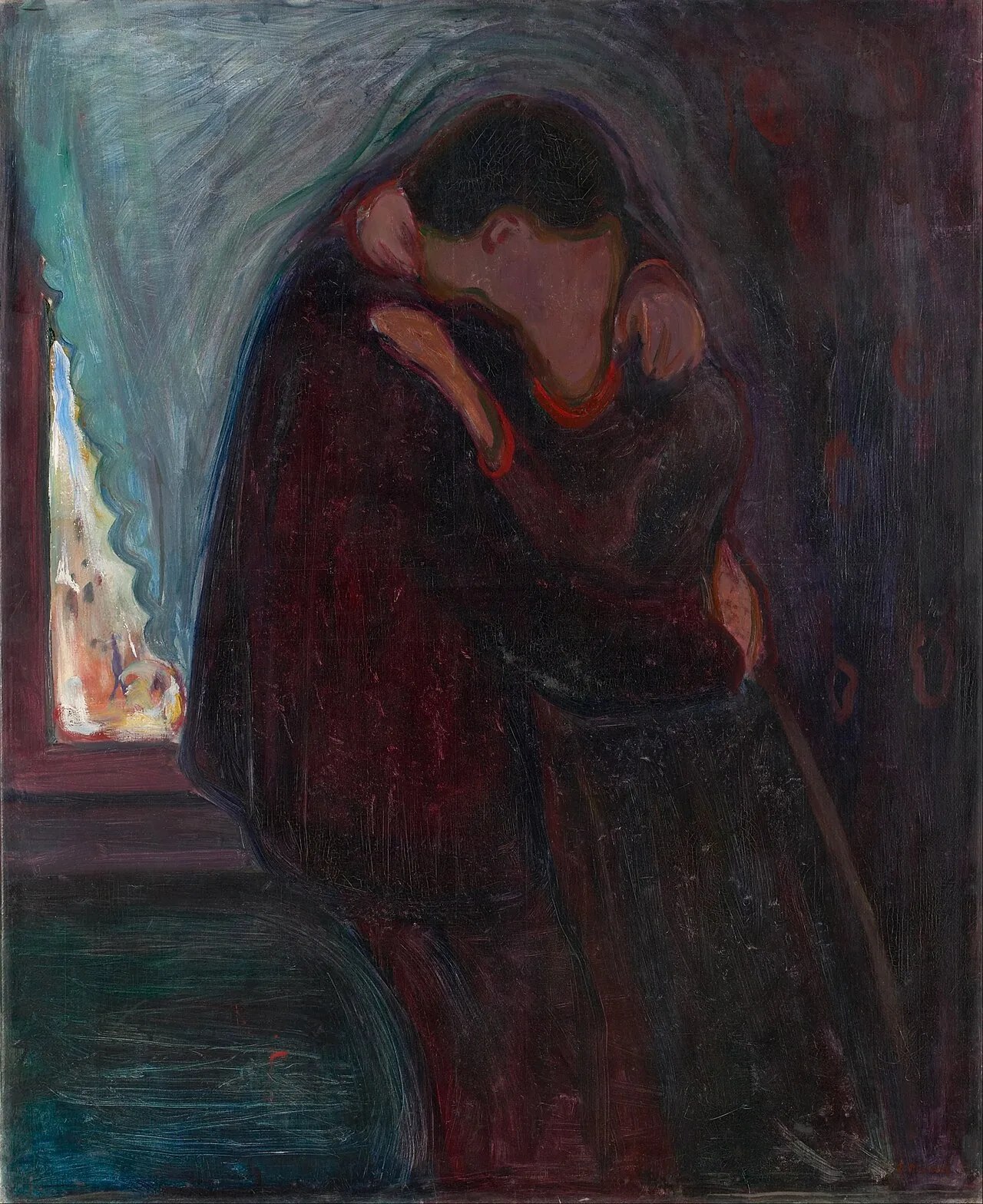 Il bacio (1897) — opera originale di Edvard Munch, disponibile come falso d'autore dipinto a mano