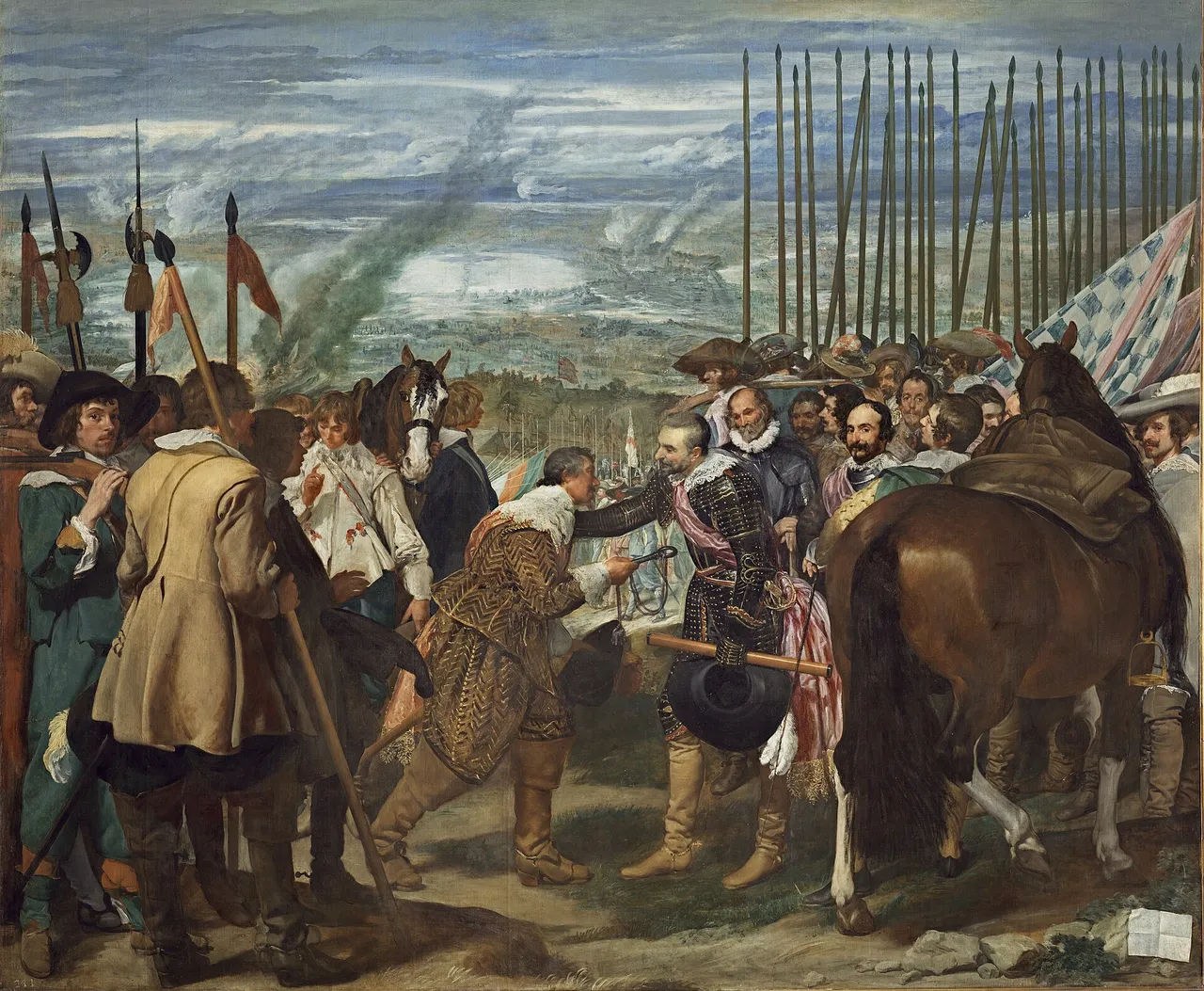 La resa di Breda (1634-1635) — opera originale di Diego Velázquez, disponibile come falso d'autore dipinto a mano